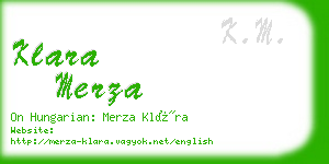 klara merza business card